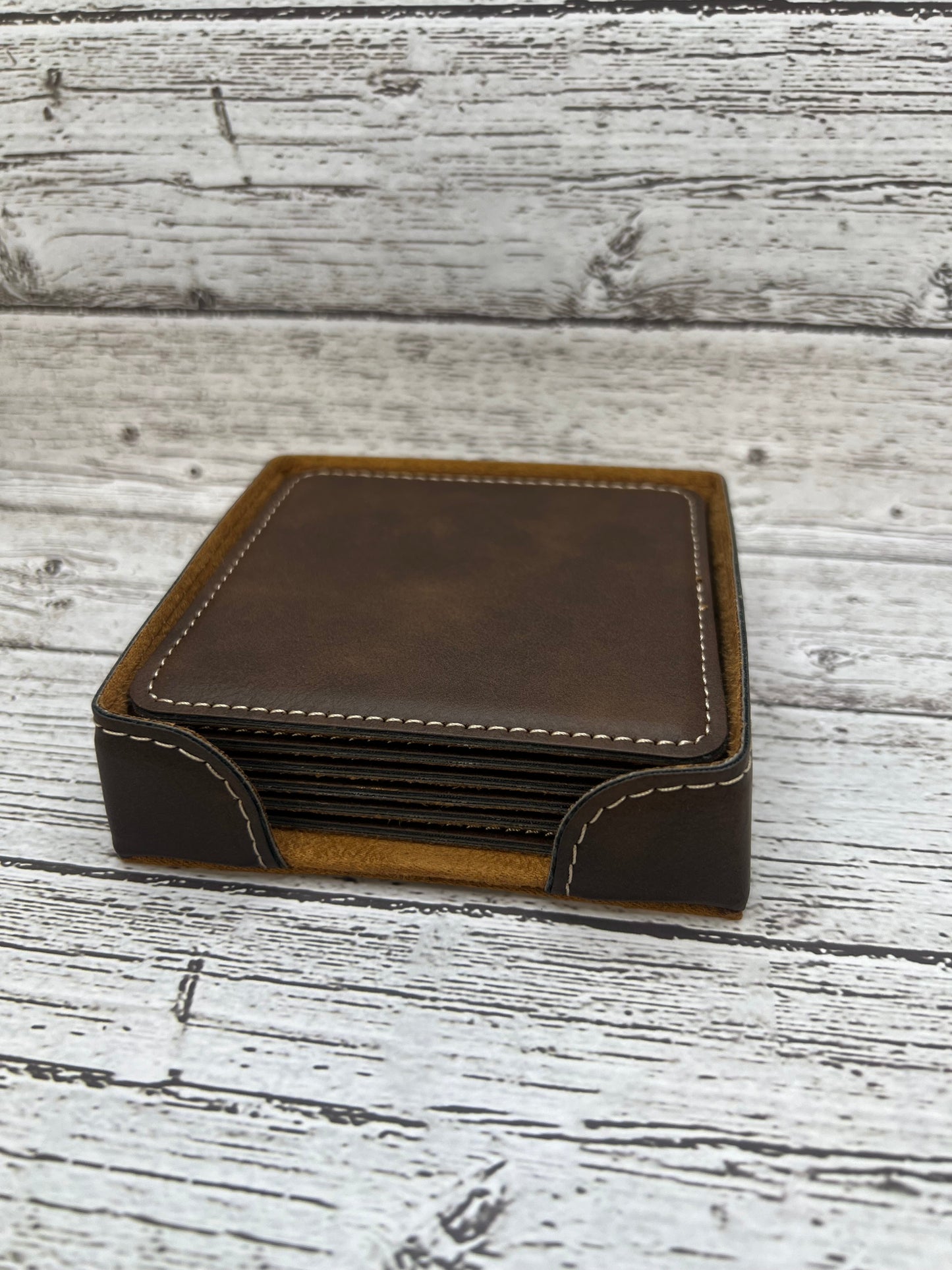 North Metro Trail Riders Leatherette Coaster - Set Of 6 Laser Engraved