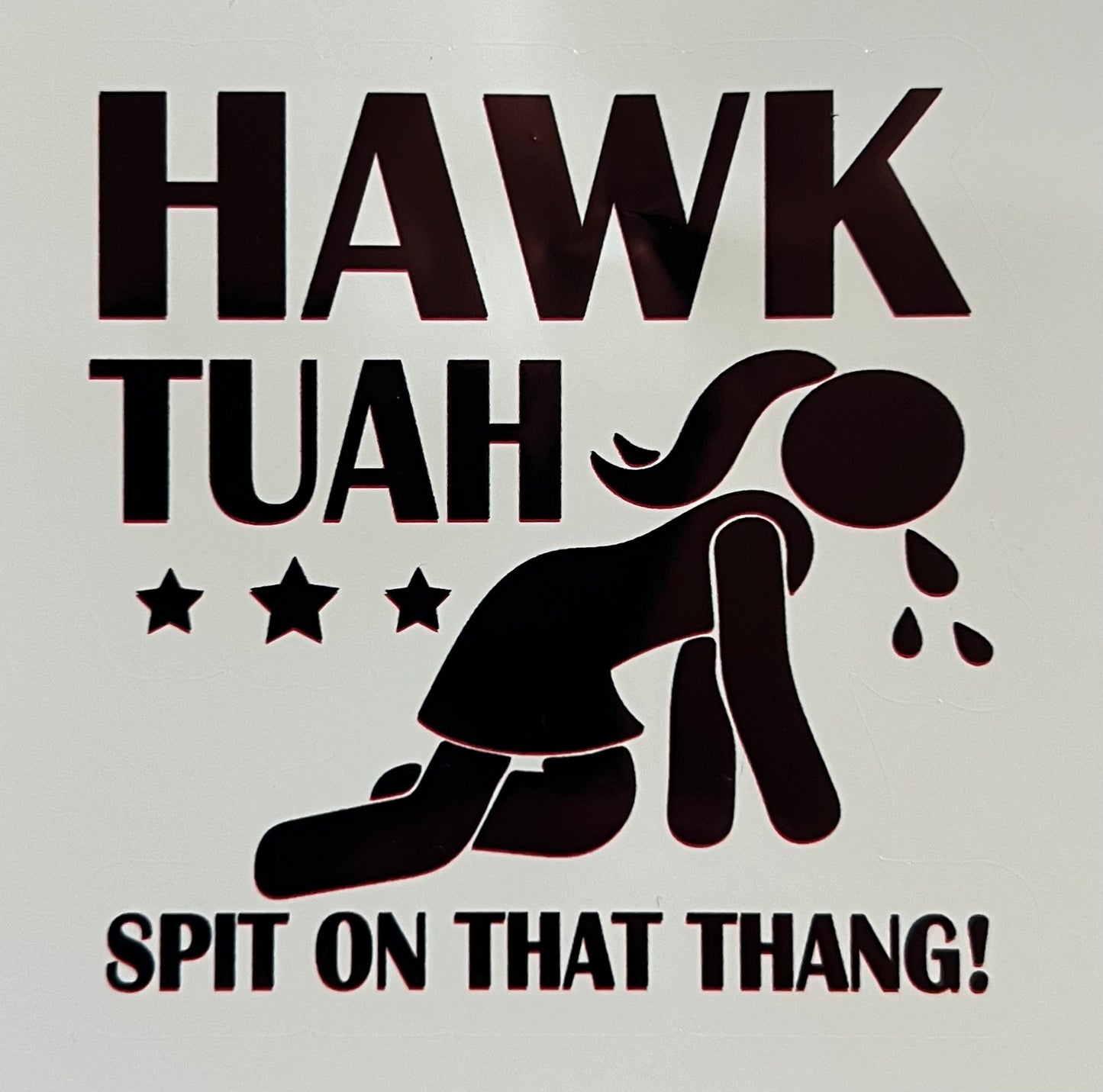 Hawk Tuah Knees Full Color Sticker